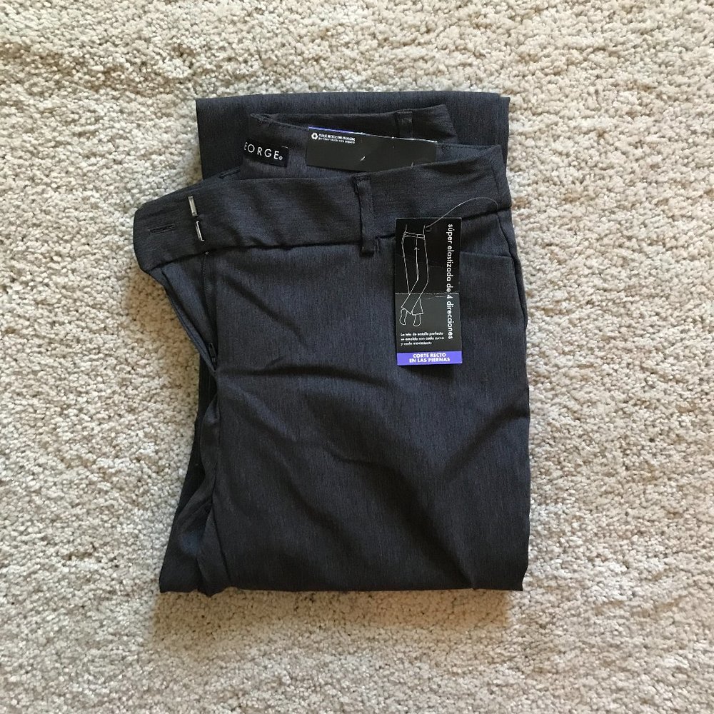NWT George Women's Gray Straight Leg Stretch Pants
